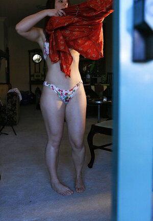 Rotund non-pro Lilou changes clothes after totally hardcore sex in the dark room