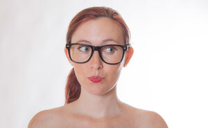 Redheaded girl shows off and looks cute as hell along the way