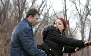 Redheaded babe is going to get screwed in public and moreover it surely is wacky