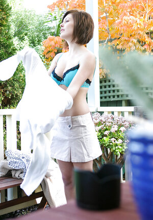 Fairytale cutie with mesmerizing light teasing outside