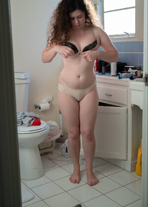 First-class large breasts gal with a hot pussy is showing off alone