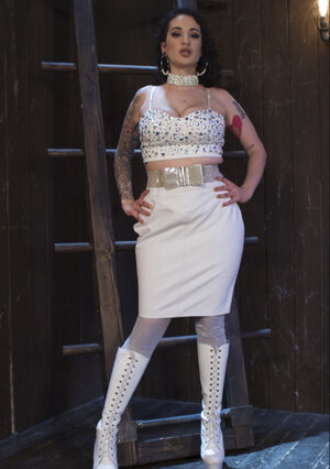 She has ample tits and besides a very pretty getting down and dirty face right