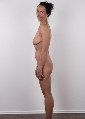 Klaudie the aging whore shows off her sagging bra buddies and also such