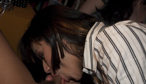 Excited dames enjoying a insane CFNM party with lotsa oral