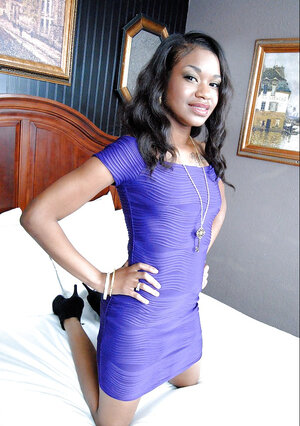 Innocent black nymph Millian Blaze gets nasty in her solitary