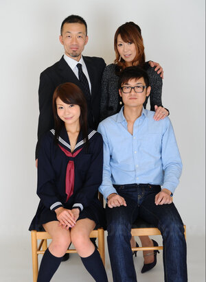 Jun Kusanagi and additionally her stepdaughter Yuri Aine posing naked