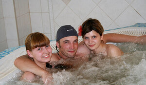 Aspen Richardsen and moreover her familiars are fucking in the spa