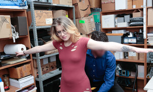 Roxy Panther gets bent over the desk and besides fucked doggystyle by Mike Mancini