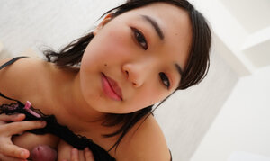 Riho Machida gives blowjob and additionally titjob before POV genital cumshot fuck
