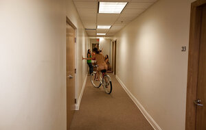 Lesbians engage in intense huge tooshie and college fun at a party