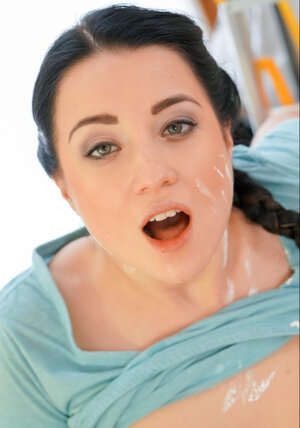 Brunette wants ecstasy and also agony with a stranger's purple rod