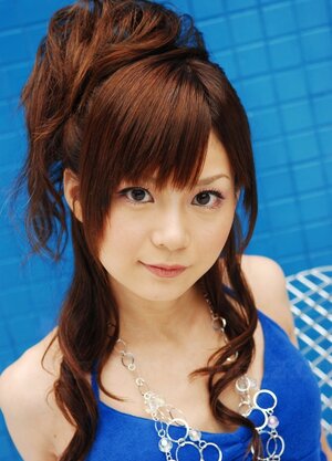 Slender Japanese teenage poses on cam somewhere in private swimming pool