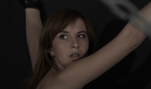 Small-tittied appreciate knows her work and obediently allows fella to pour wax over body