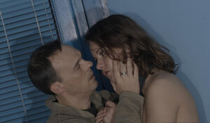 Master spanks innocent blonde and also turns attention on dominating her mate