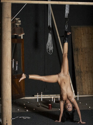 Dark-haired kitten deserves to be fucked but pervert dominates her instead