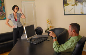 Dylan Ryder receives tons of gusto when co-worker kiss her chest