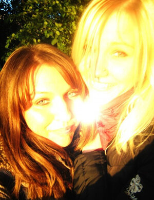 Blonde chick thinks about sex even when she is at the exhibition of wax figures