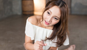 Dazzling Japanese legal teen teases with naked body before stroking dick with hands